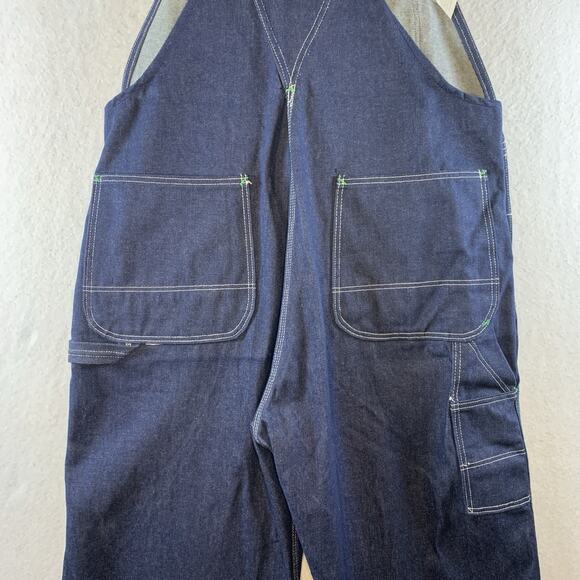 Vintage 1940s Key Imperial Aristocrat Men Denim Bib Overalls 36X32 Crisp Durable - Picture 8 of 15